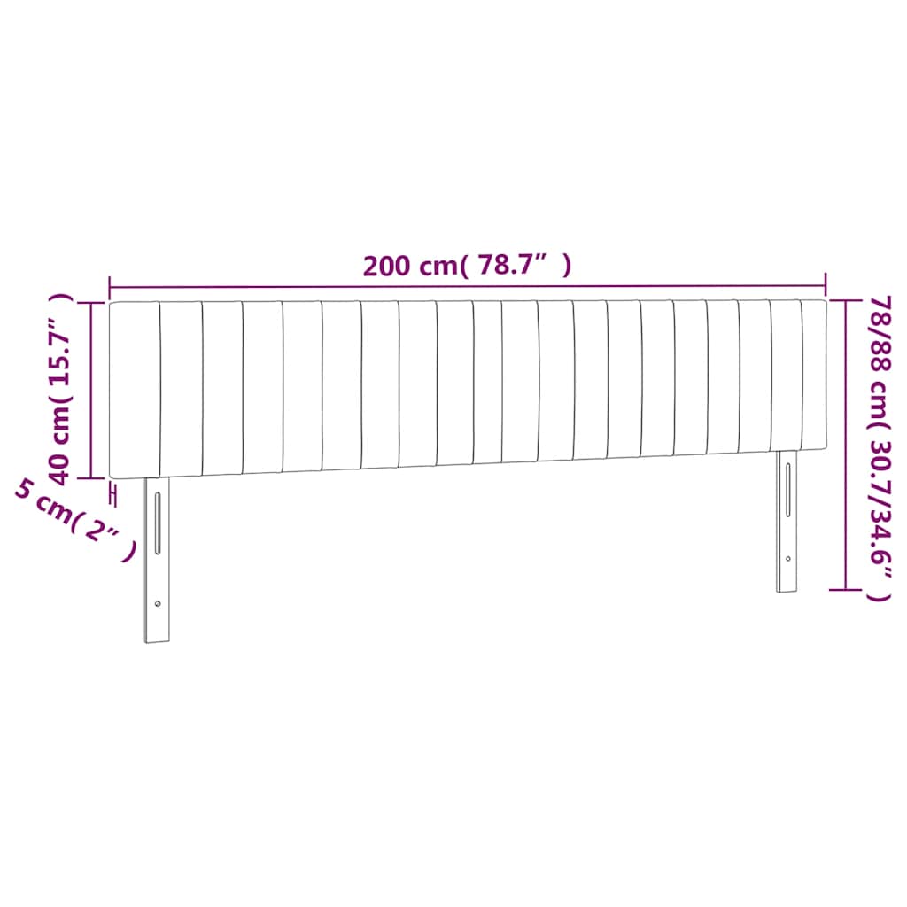 Hoofdbord LED 200x5x78/88 cm fluweel donkergroen is nu te koop bij PeponiXL, paradijselijk wonen!
