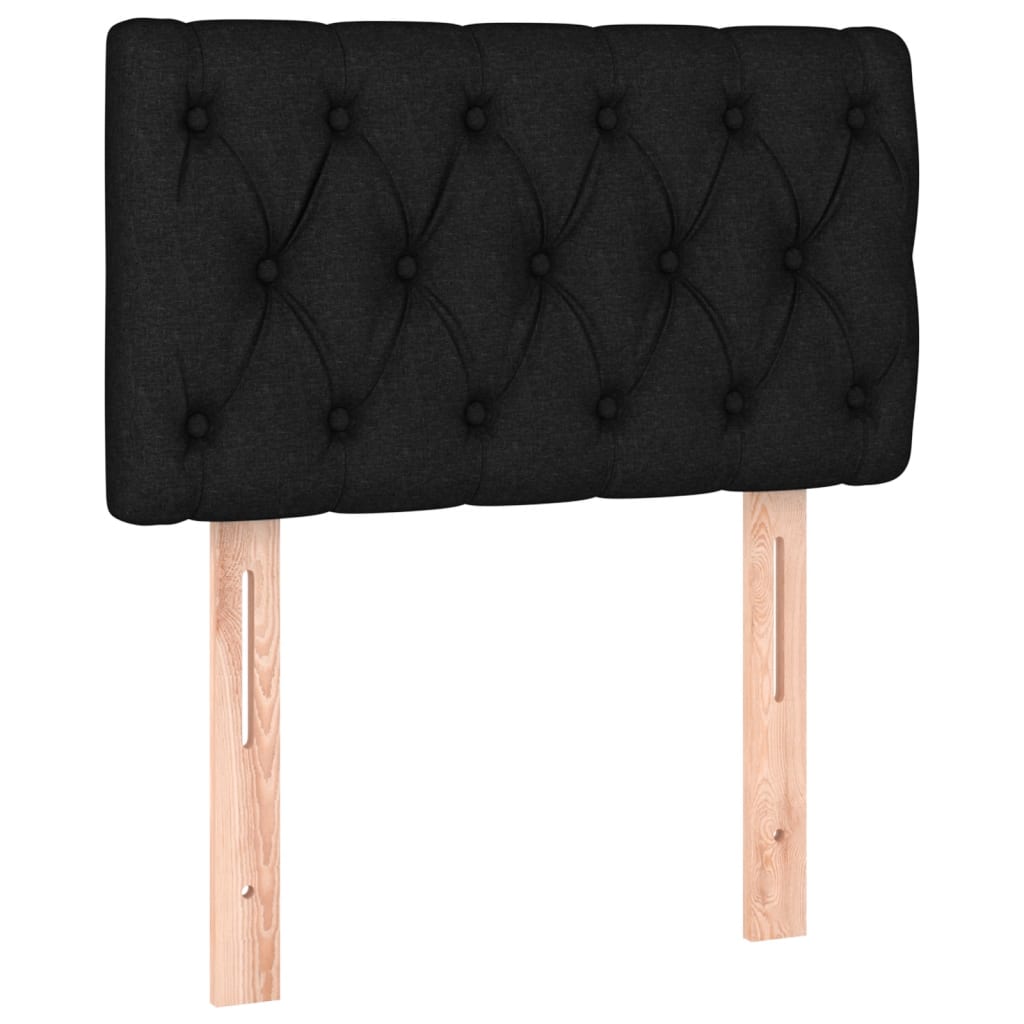 Hoofdbord LED 80x7x78/88 cm stof zwart is nu te koop bij PeponiXL, paradijselijk wonen!