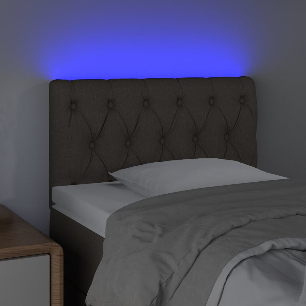Hoofdbord LED 80x7x78/88 cm stof taupe is nu te koop bij PeponiXL, paradijselijk wonen!