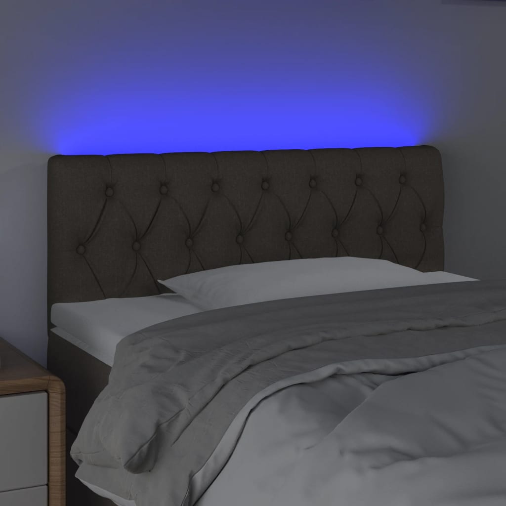 Hoofdbord LED 90x7x78/88 cm stof taupe is nu te koop bij PeponiXL, paradijselijk wonen!