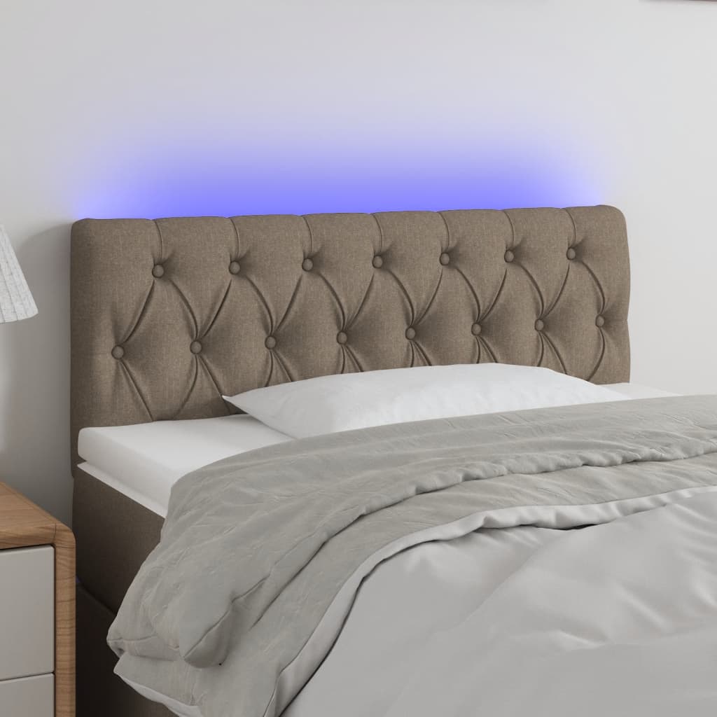Hoofdbord LED 90x7x78/88 cm stof taupe is nu te koop bij PeponiXL, paradijselijk wonen!