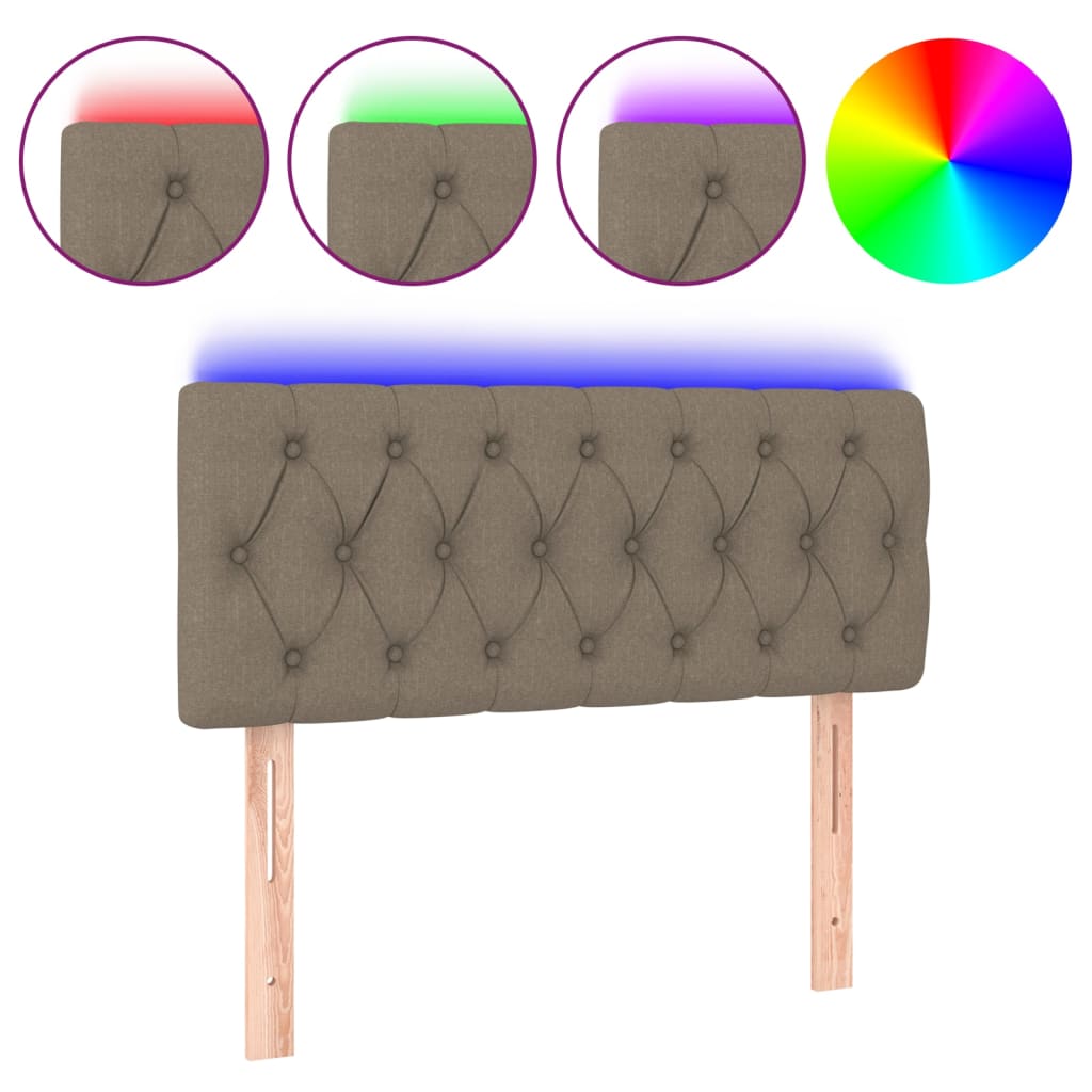 Hoofdbord LED 100x7x78/88 cm stof taupe is nu te koop bij PeponiXL, paradijselijk wonen!