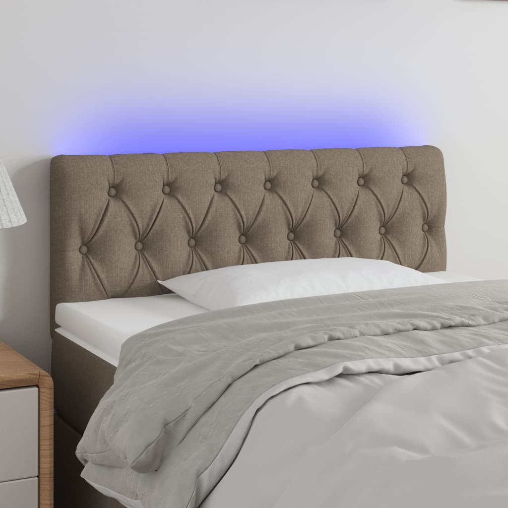 Hoofdbord LED 100x7x78/88 cm stof taupe is nu te koop bij PeponiXL, paradijselijk wonen!