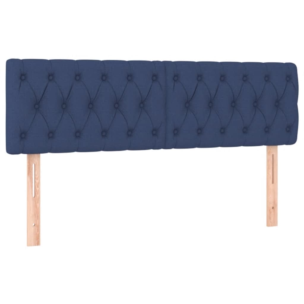 Hoofdbord LED 160x7x78/88 cm stof blauw is nu te koop bij PeponiXL, paradijselijk wonen!