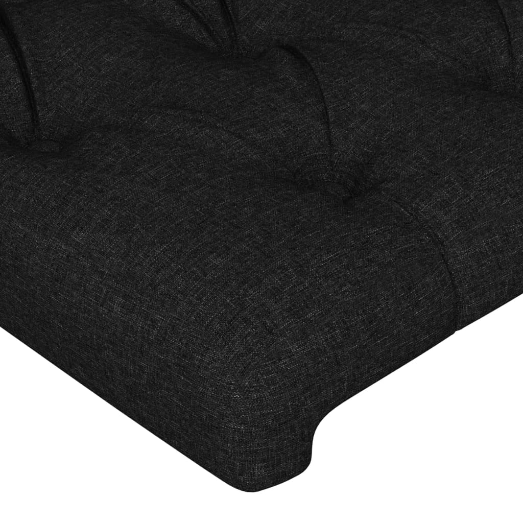 Hoofdbord LED 180x7x78/88 cm stof zwart is nu te koop bij PeponiXL, paradijselijk wonen!