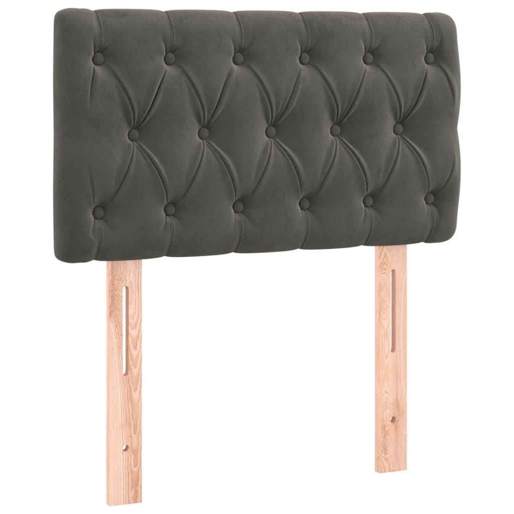 Hoofdbord LED 80x7x78/88 cm fluweel donkergrijs is nu te koop bij PeponiXL, paradijselijk wonen!