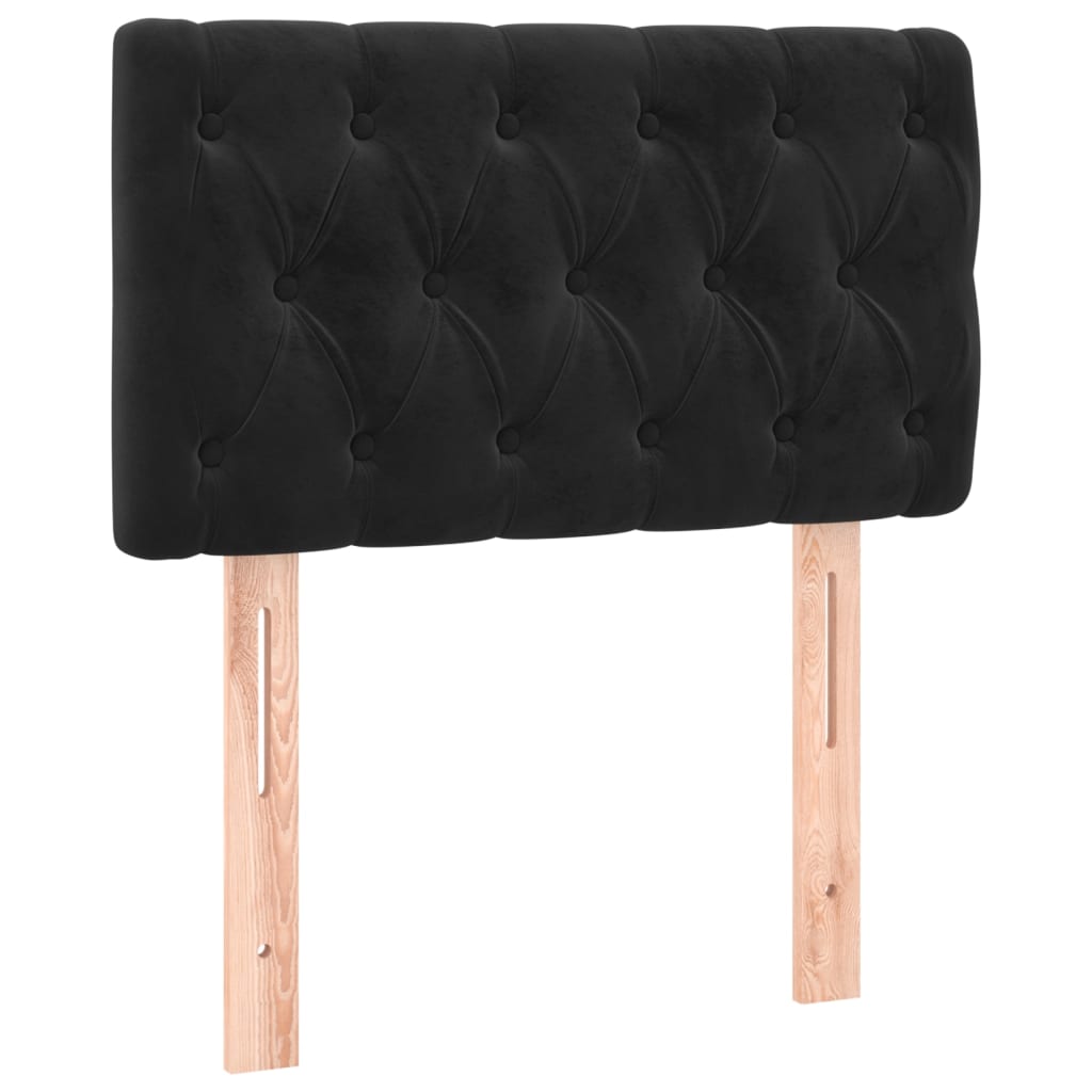 Hoofdbord LED 80x7x78/88 cm fluweel zwart is nu te koop bij PeponiXL, paradijselijk wonen!