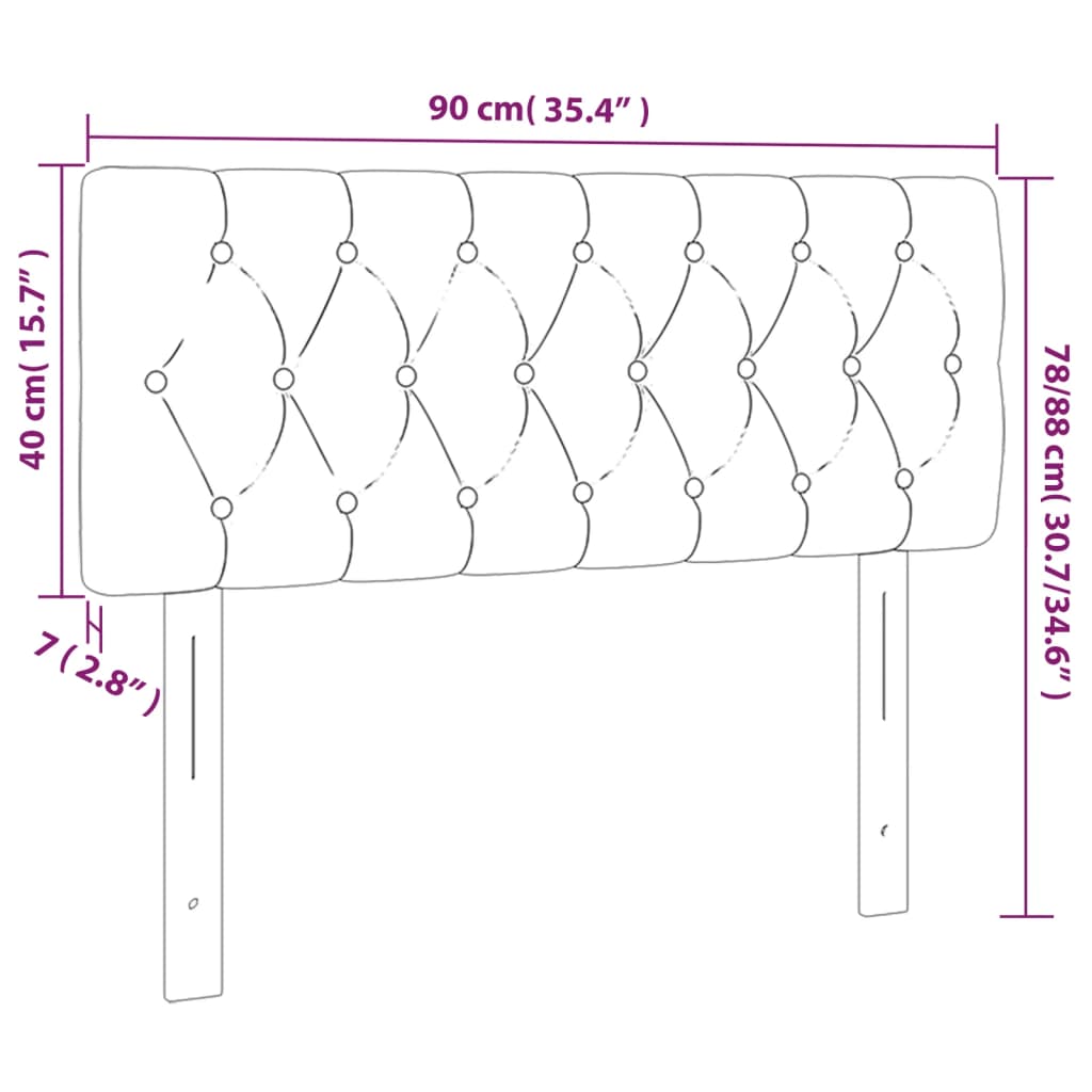 Hoofdbord LED 90x7x78/88 cm fluweel zwart is nu te koop bij PeponiXL, paradijselijk wonen!