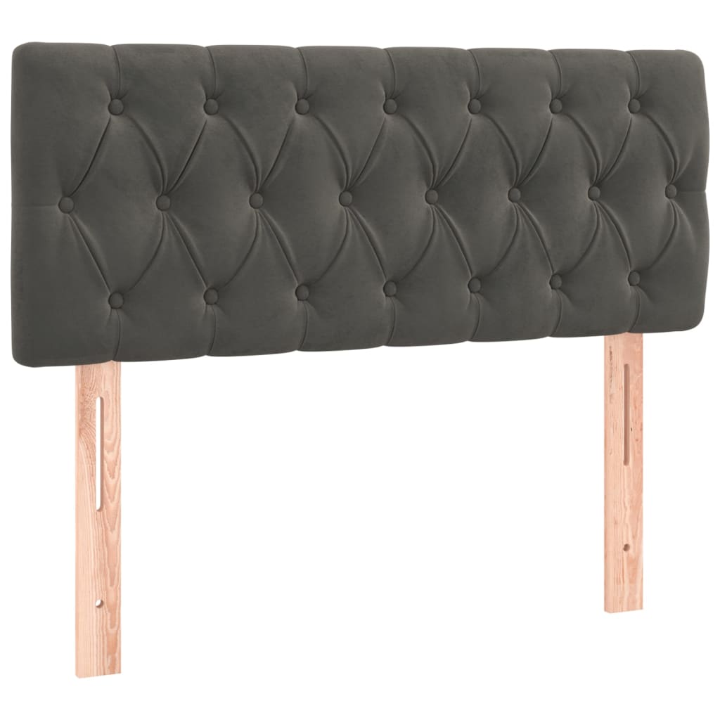 Hoofdbord LED 100x7x78/88 cm fluweel donkergrijs is nu te koop bij PeponiXL, paradijselijk wonen!