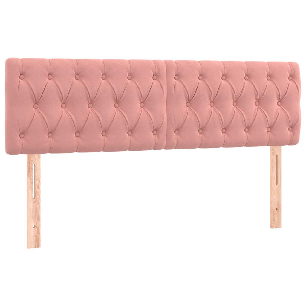 Hoofdbord LED 160x7x78/88 cm fluweel roze is nu te koop bij PeponiXL, paradijselijk wonen!