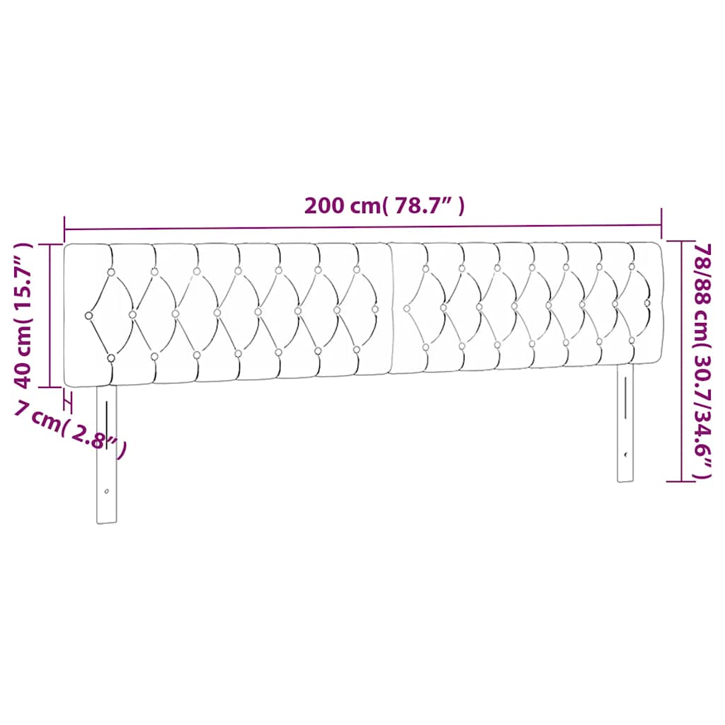 Hoofdbord LED 200x7x78/88 cm fluweel donkergroen is nu te koop bij PeponiXL, paradijselijk wonen!