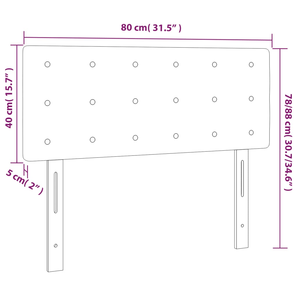 Hoofdbord LED 80x5x78/88 cm stof donkergrijs is nu te koop bij PeponiXL, paradijselijk wonen!