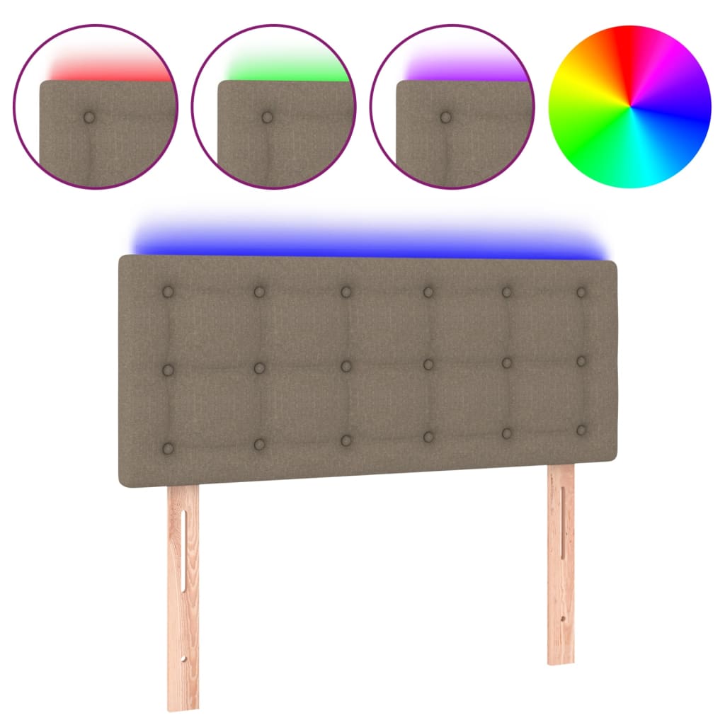 Hoofdbord LED 80x5x78/88 cm stof taupe is nu te koop bij PeponiXL, paradijselijk wonen!