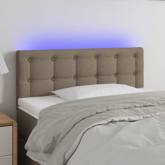 Hoofdbord LED 80x5x78/88 cm stof taupe is nu te koop bij PeponiXL, paradijselijk wonen!