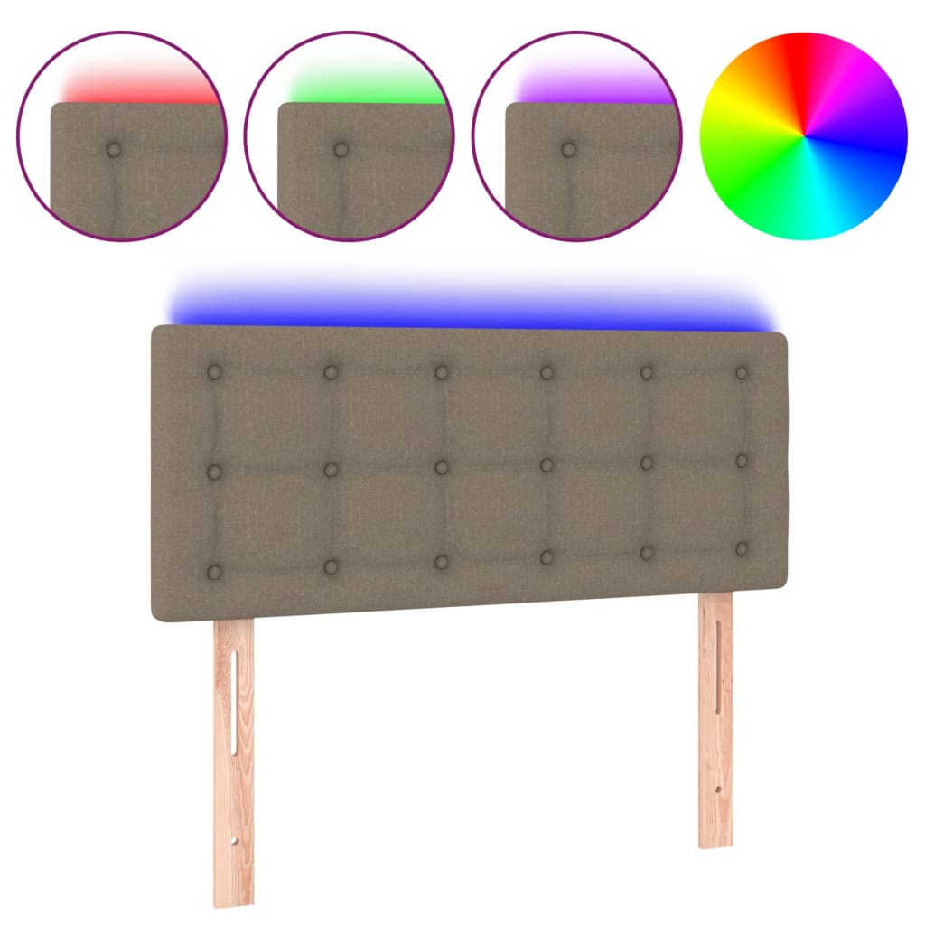 Hoofdbord LED 100x5x78/88 cm stof taupe is nu te koop bij PeponiXL, paradijselijk wonen!