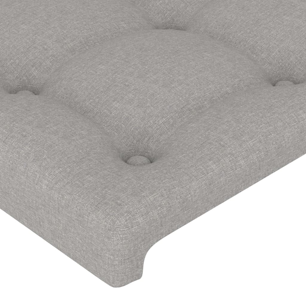 Hoofdbord LED 160x5x78/88 cm stof lichtgrijs is nu te koop bij PeponiXL, paradijselijk wonen!