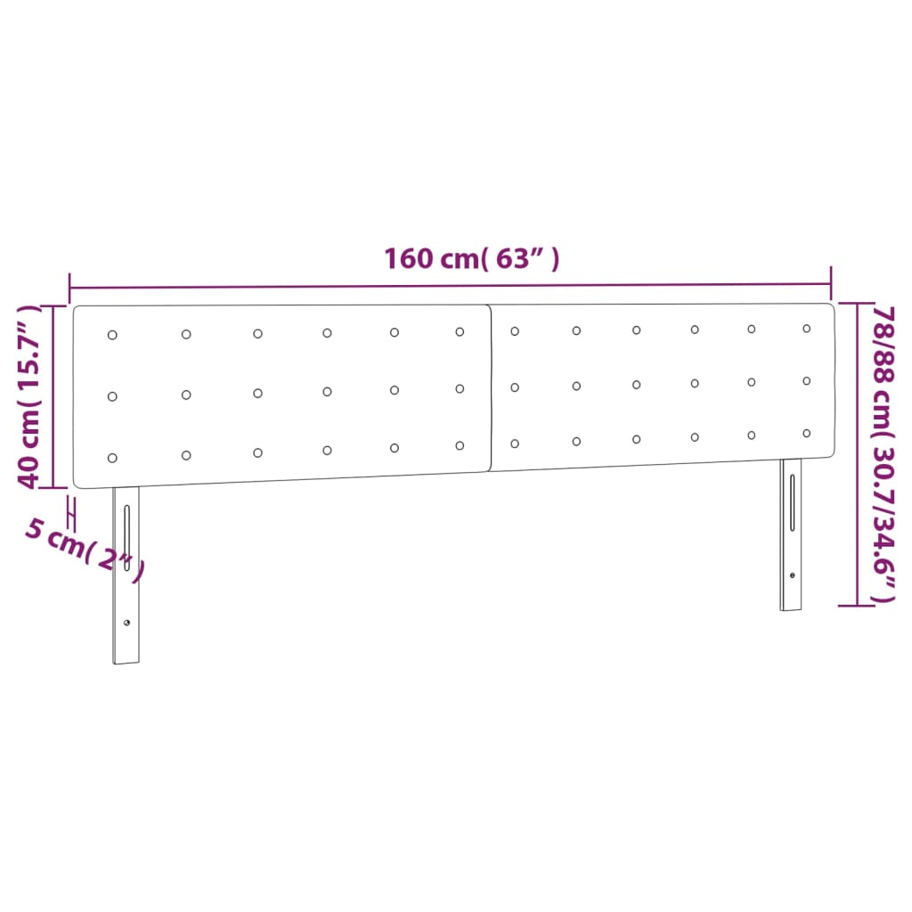 Hoofdbord LED 160x5x78/88 cm stof lichtgrijs is nu te koop bij PeponiXL, paradijselijk wonen!