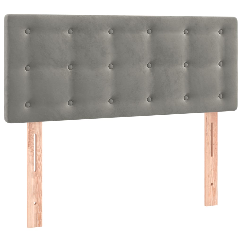 Hoofdbord LED 80x5x78/88 cm fluweel lichtgrijs is nu te koop bij PeponiXL, paradijselijk wonen!