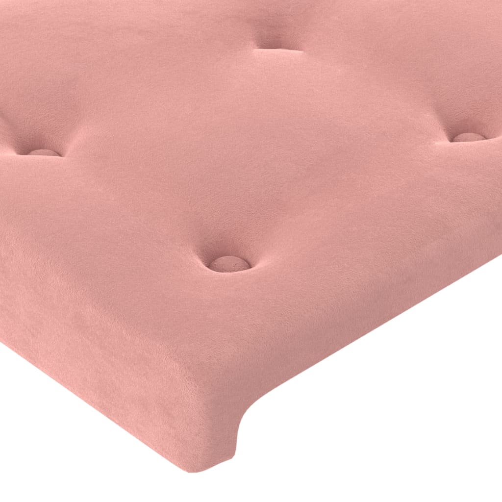 Hoofdbord LED 80x5x78/88 cm fluweel roze is nu te koop bij PeponiXL, paradijselijk wonen!