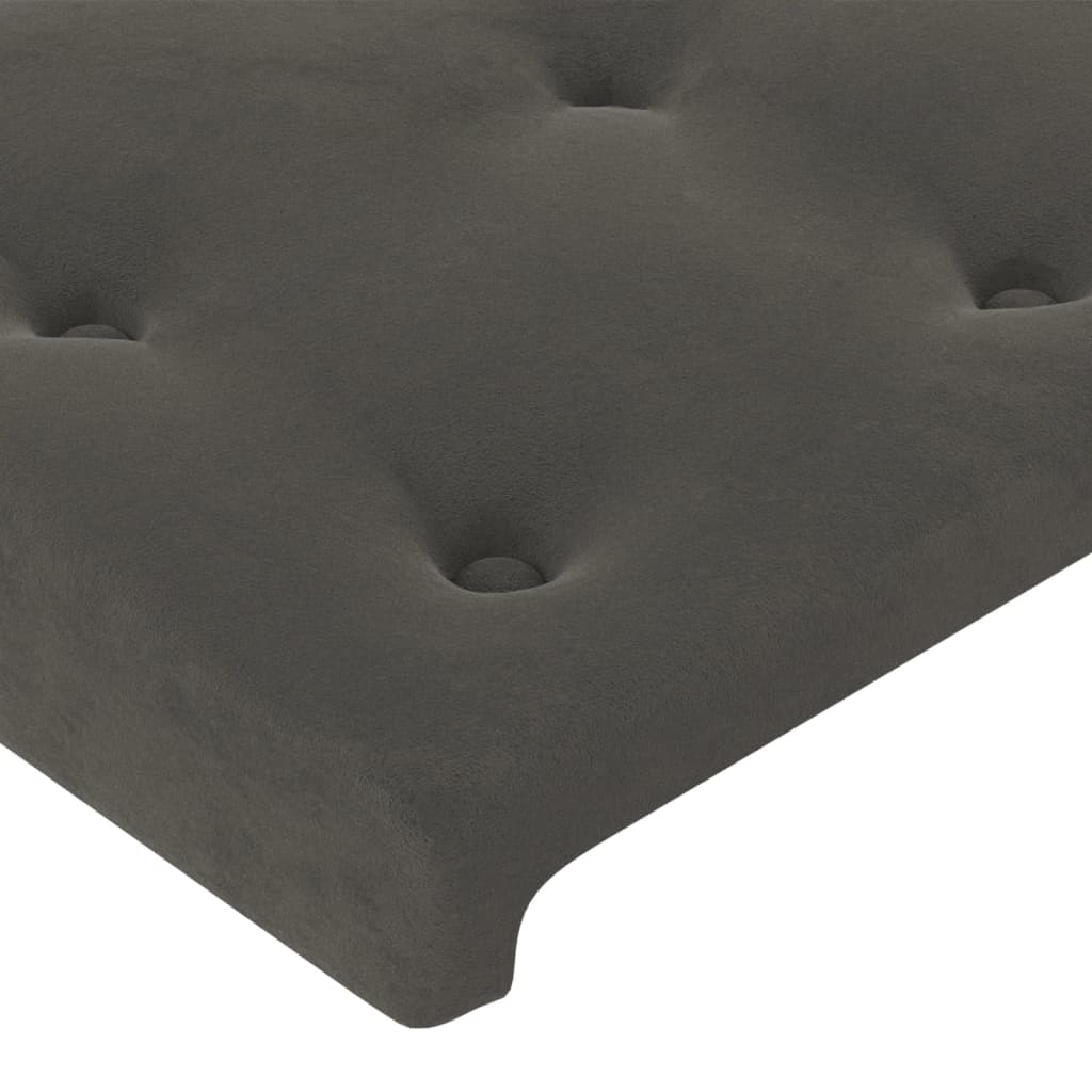 Hoofdbord LED 90x5x78/88 cm fluweel donkergrijs is nu te koop bij PeponiXL, paradijselijk wonen!
