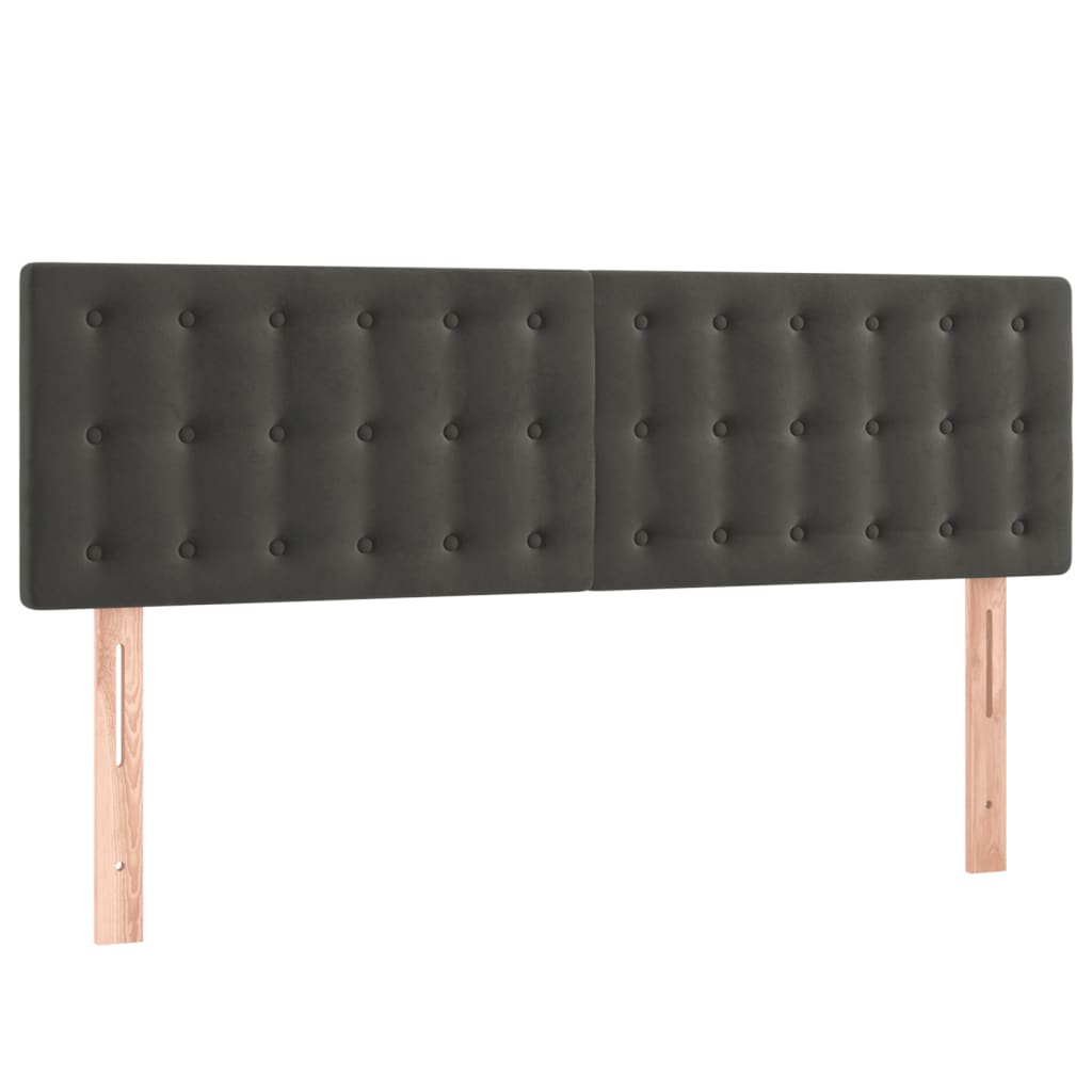 Hoofdbord LED 144x5x78/88 cm fluweel donkergrijs is nu te koop bij PeponiXL, paradijselijk wonen!