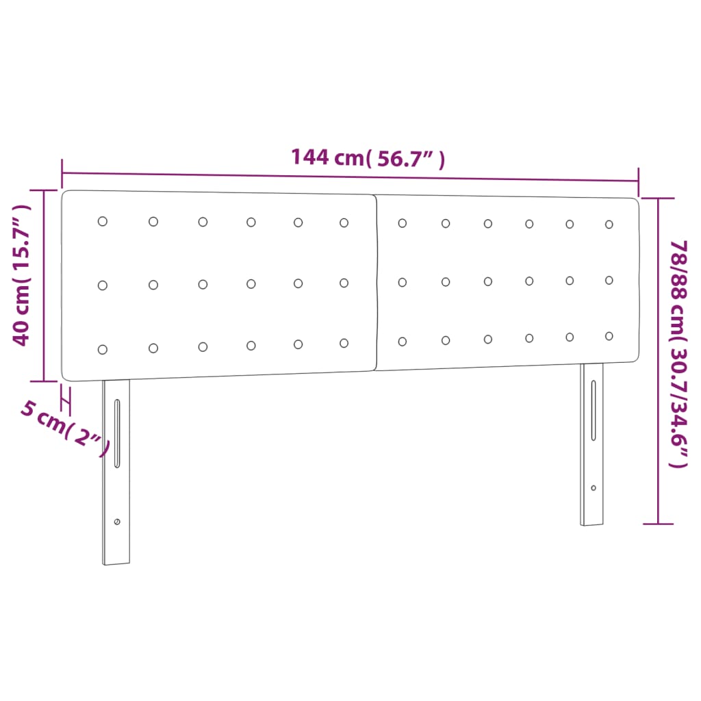 Hoofdbord LED 144x5x78/88 cm fluweel donkergroen is nu te koop bij PeponiXL, paradijselijk wonen!
