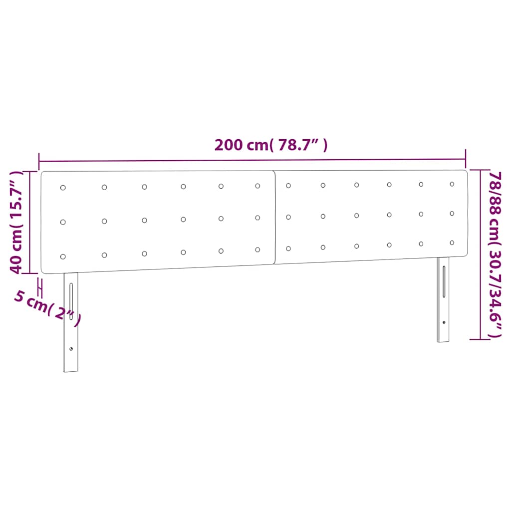Hoofdbord LED 200x5x78/88 cm fluweel donkergroen is nu te koop bij PeponiXL, paradijselijk wonen!