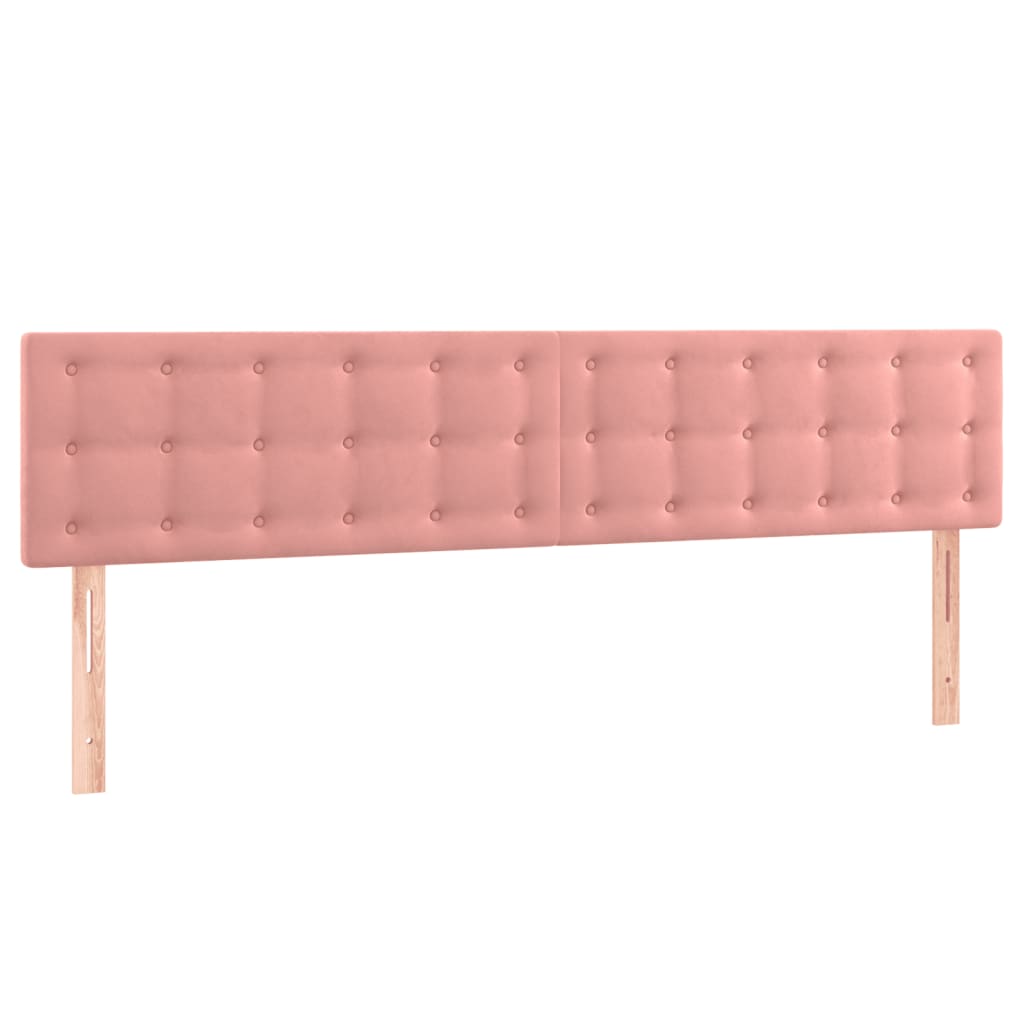 Hoofdbord LED 200x5x78/88 cm fluweel roze is nu te koop bij PeponiXL, paradijselijk wonen!