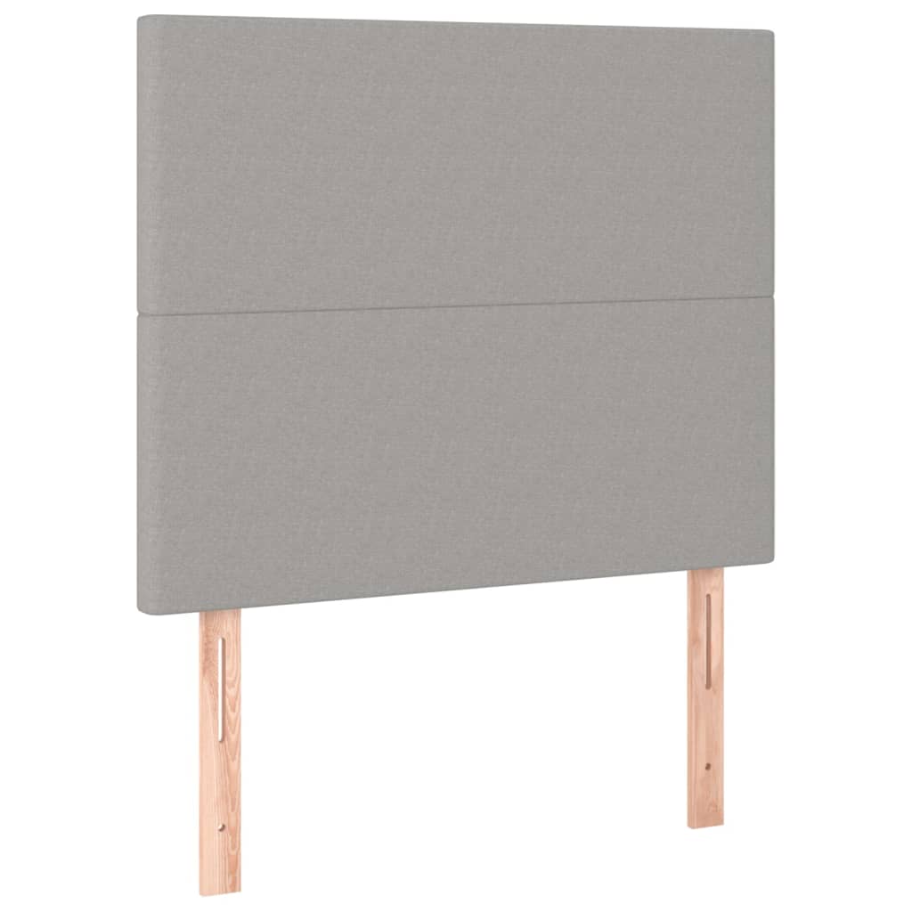 Hoofdbord LED 100x5x118/128 cm stof lichtgrijs is nu te koop bij PeponiXL, paradijselijk wonen!