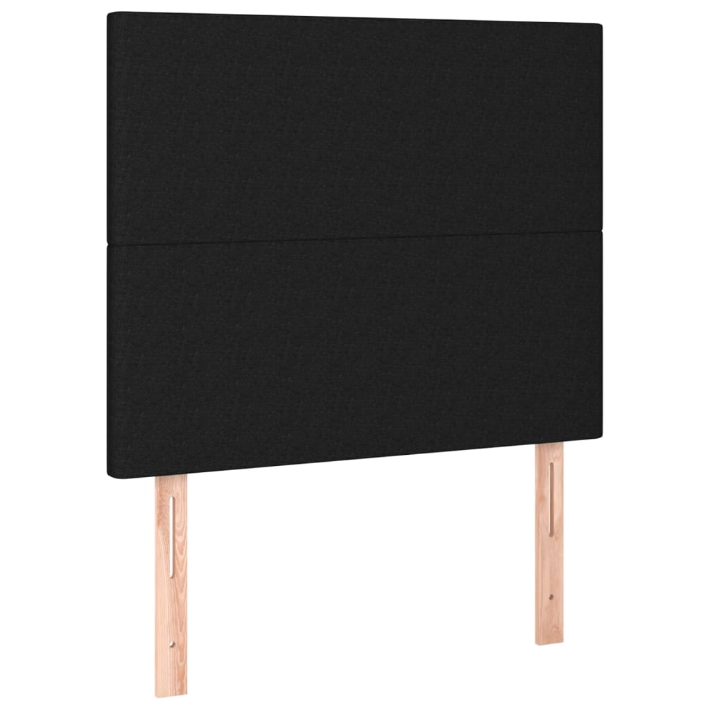 Hoofdbord LED 100x5x118/128 cm stof zwart is nu te koop bij PeponiXL, paradijselijk wonen!