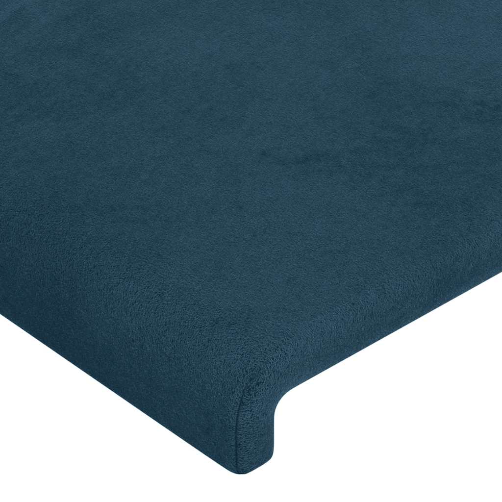 Hoofdbord LED 80x5x118/128 cm fluweel donkerblauw is nu te koop bij PeponiXL, paradijselijk wonen!