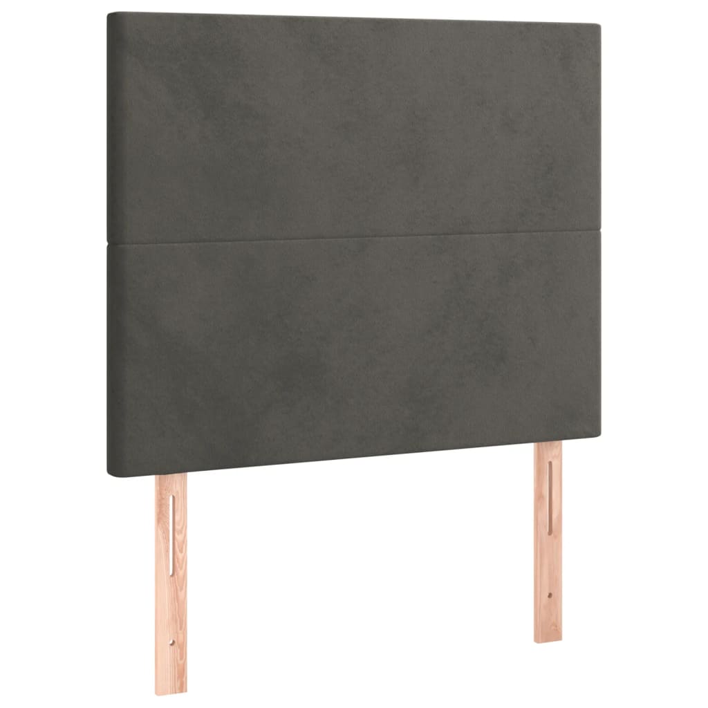 Hoofdbord LED 90x5x118/128 cm fluweel donkergrijs is nu te koop bij PeponiXL, paradijselijk wonen!