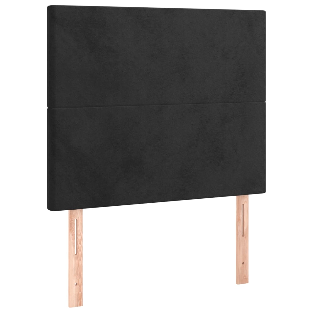 Hoofdbord LED 90x5x118/128 cm fluweel zwart is nu te koop bij PeponiXL, paradijselijk wonen!