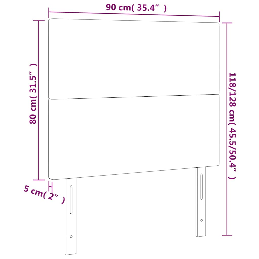 Hoofdbord LED 90x5x118/128 cm fluweel donkergroen is nu te koop bij PeponiXL, paradijselijk wonen!