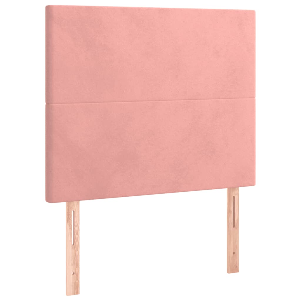 Hoofdbord LED 90x5x118/128 cm fluweel roze is nu te koop bij PeponiXL, paradijselijk wonen!