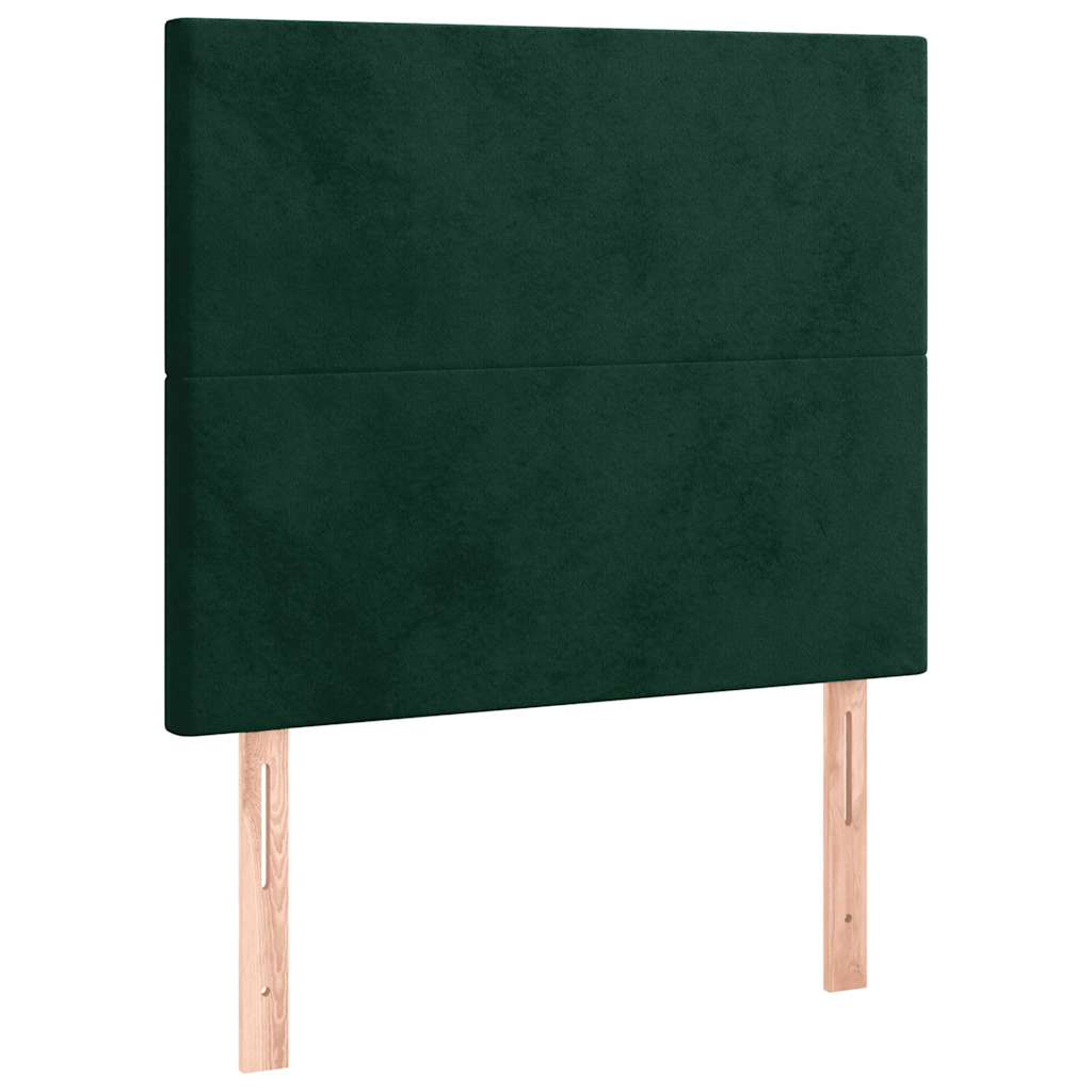 Hoofdbord LED 100x5x118/128 cm fluweel donkergroen is nu te koop bij PeponiXL, paradijselijk wonen!