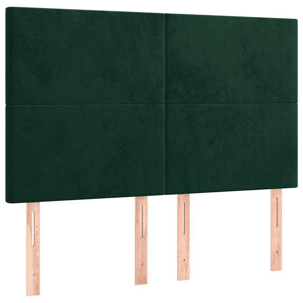 Hoofdbord LED 144x5x118/128 cm fluweel donkergroen is nu te koop bij PeponiXL, paradijselijk wonen!