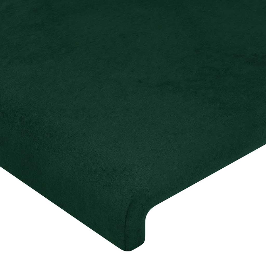 Hoofdbord LED 144x5x118/128 cm fluweel donkergroen is nu te koop bij PeponiXL, paradijselijk wonen!
