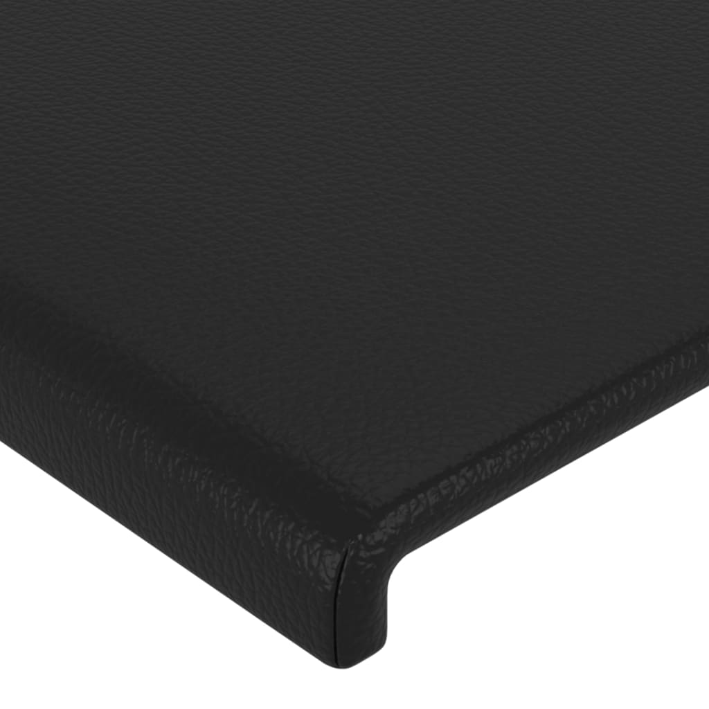 Hoofdbord LED 90x5x118/128 cm kunstleer zwart is nu te koop bij PeponiXL, paradijselijk wonen!
