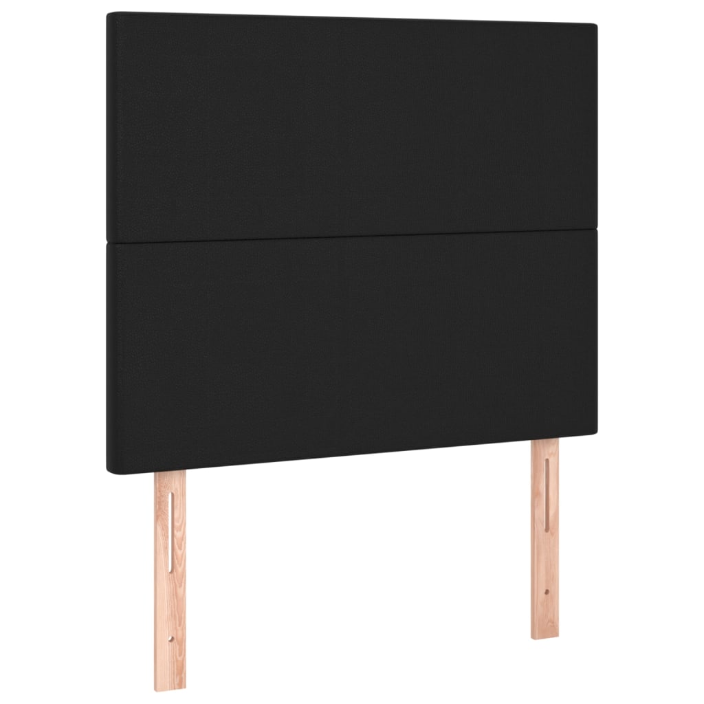 Hoofdbord LED 100x5x118/128 cm kunstleer zwart is nu te koop bij PeponiXL, paradijselijk wonen!