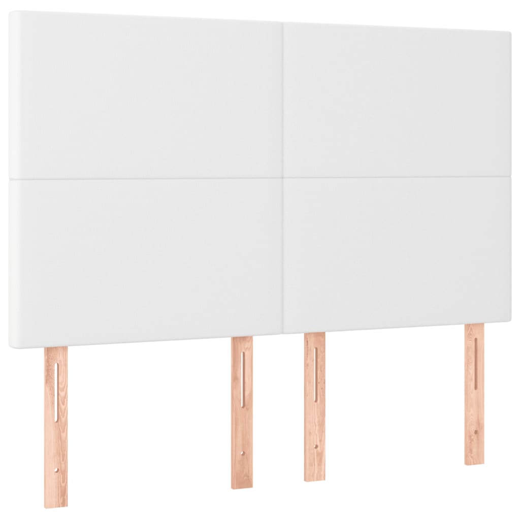 Hoofdbord LED 144x5x118/128 cm kunstleer wit is nu te koop bij PeponiXL, paradijselijk wonen!