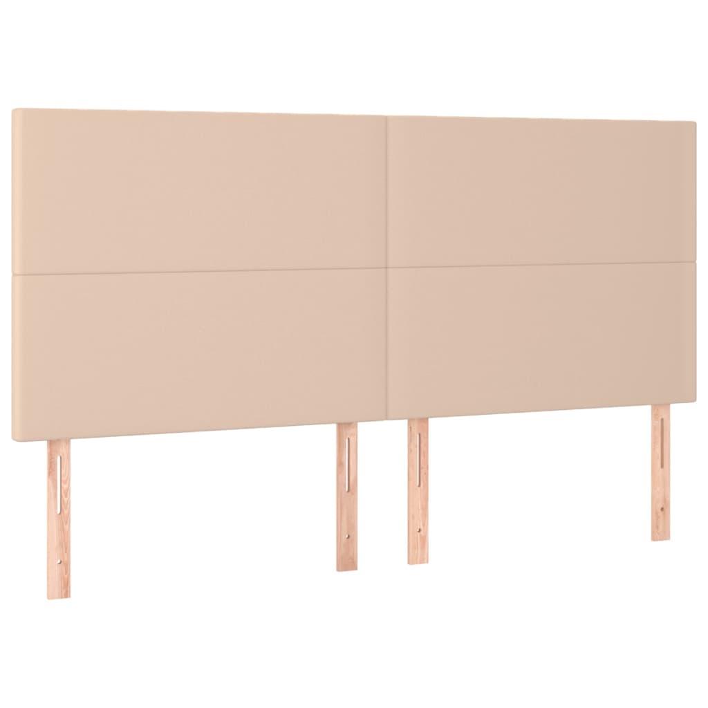 Hoofdbord LED 200x5x118/128 cm kunstleer cappuccinokleurig is nu te koop bij PeponiXL, paradijselijk wonen!