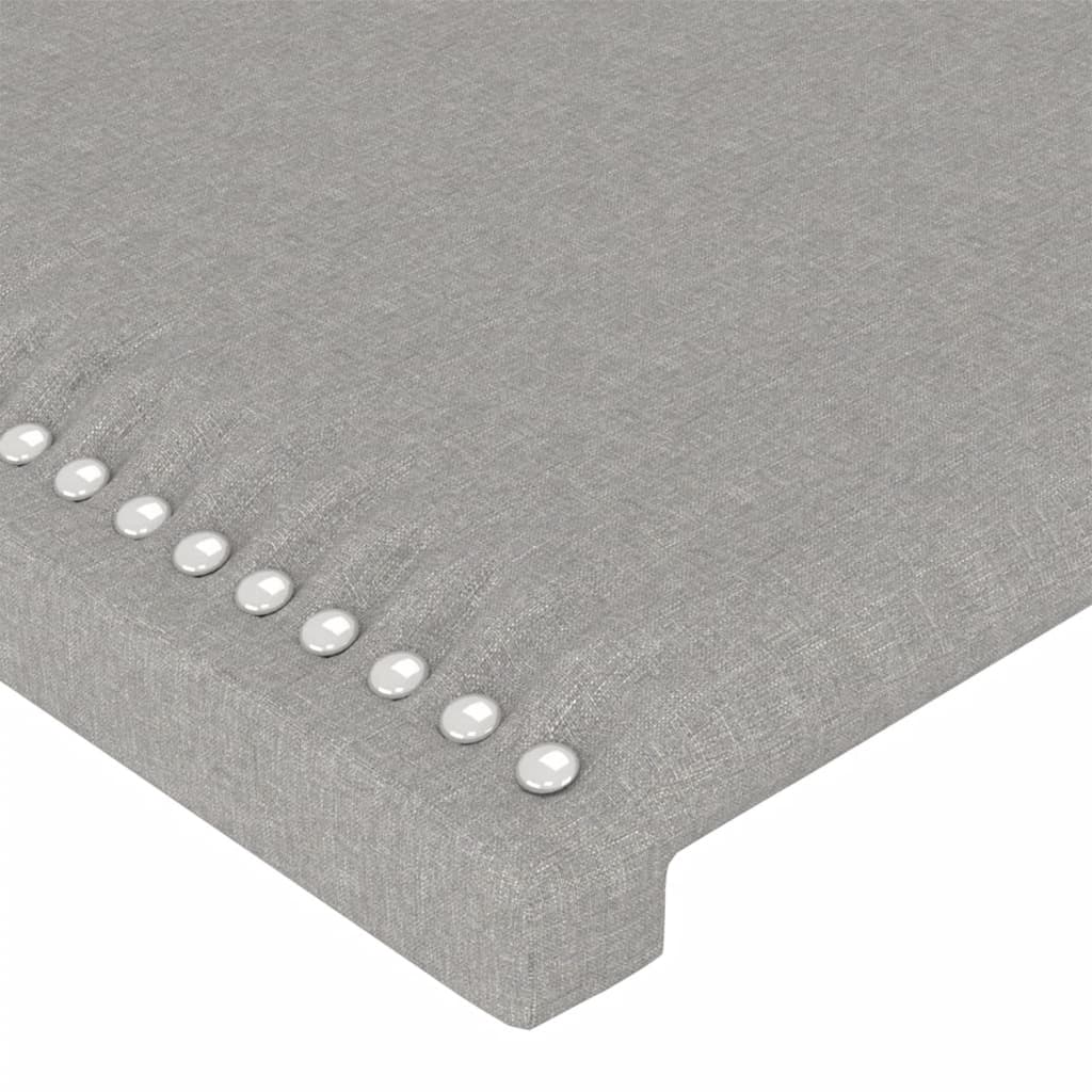 Hoofdbord LED 90x5x118/128 cm stof lichtgrijs is nu te koop bij PeponiXL, paradijselijk wonen!