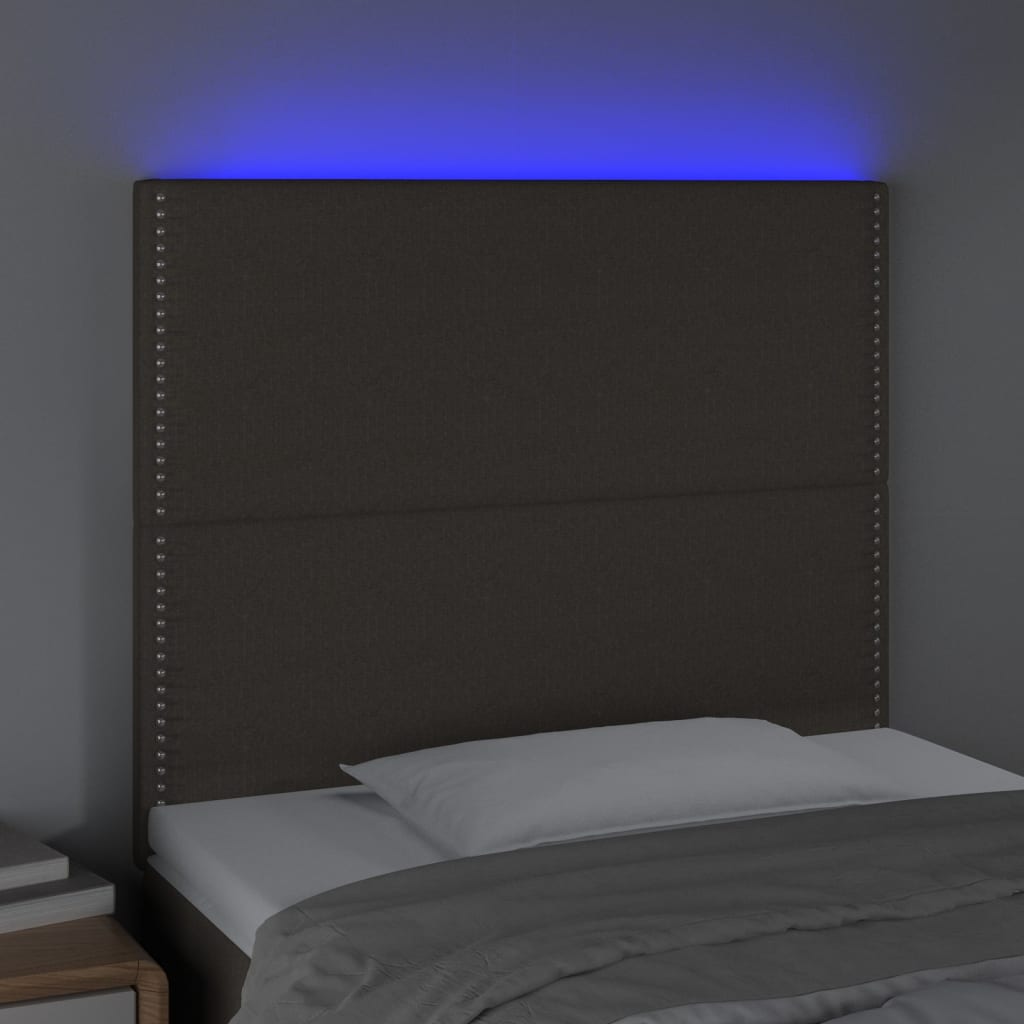Hoofdbord LED 100x5x118/128 cm stof taupe is nu te koop bij PeponiXL, paradijselijk wonen!