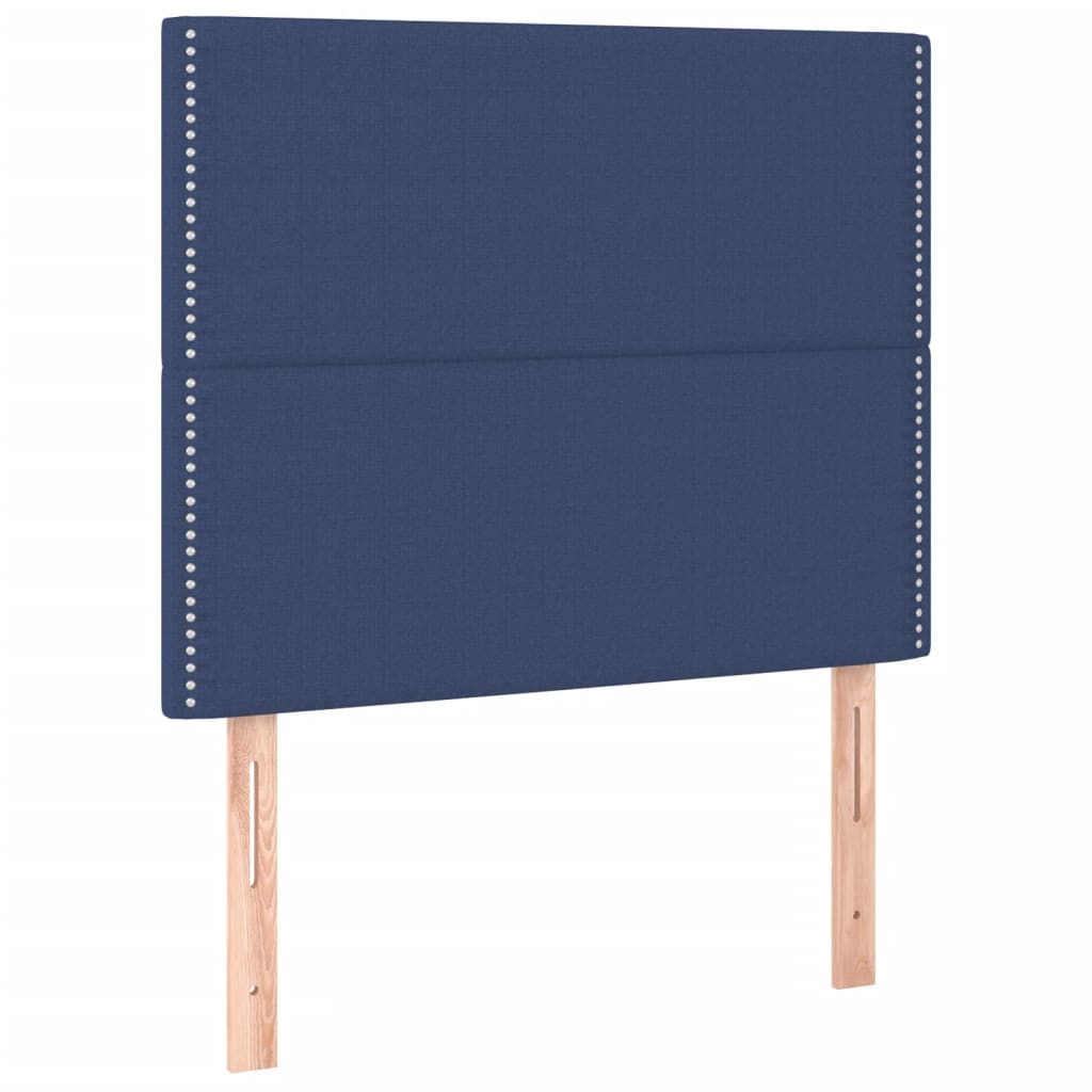Hoofdbord LED 100x5x118/128 cm stof blauw is nu te koop bij PeponiXL, paradijselijk wonen!