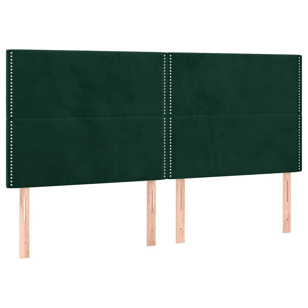 Hoofdbord LED 180x5x118/128 cm fluweel donkergroen is nu te koop bij PeponiXL, paradijselijk wonen!