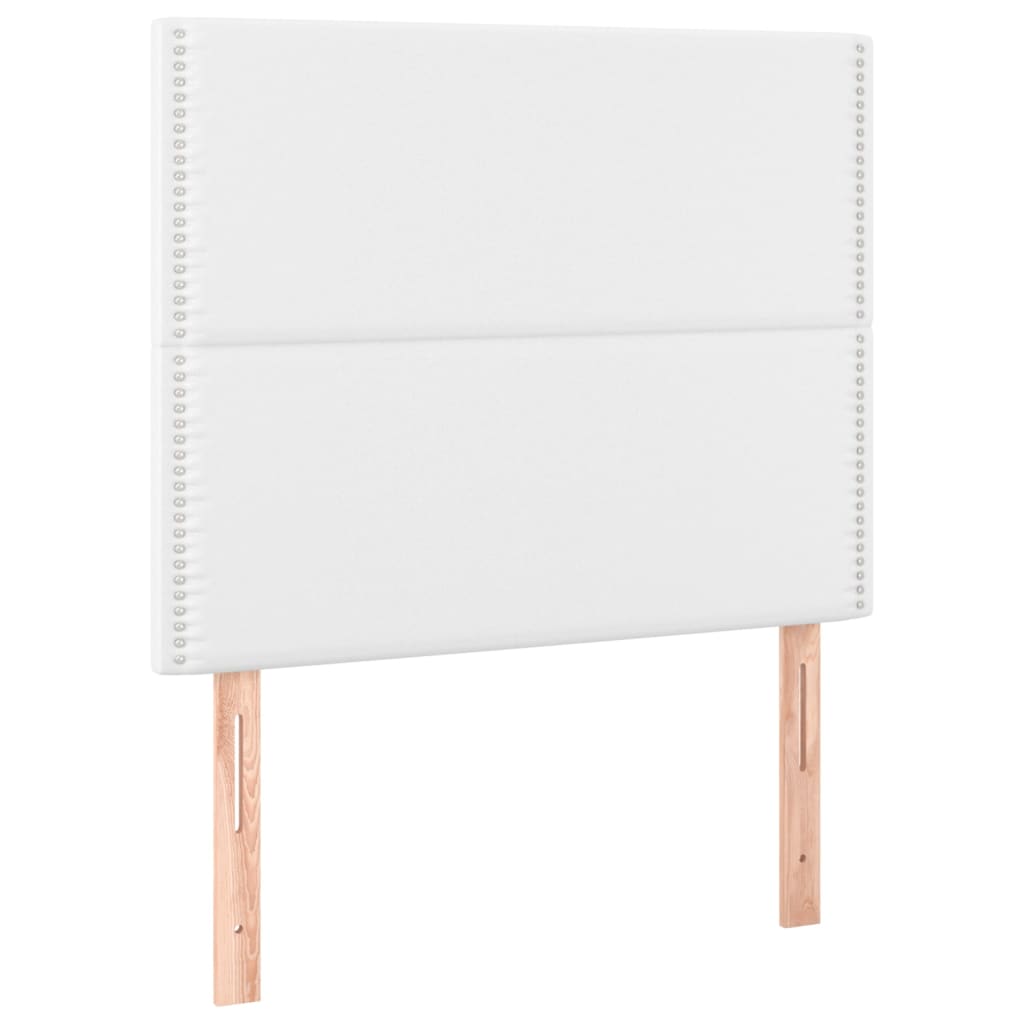 Hoofdbord LED 100x5x118/128 cm kunstleer wit is nu te koop bij PeponiXL, paradijselijk wonen!