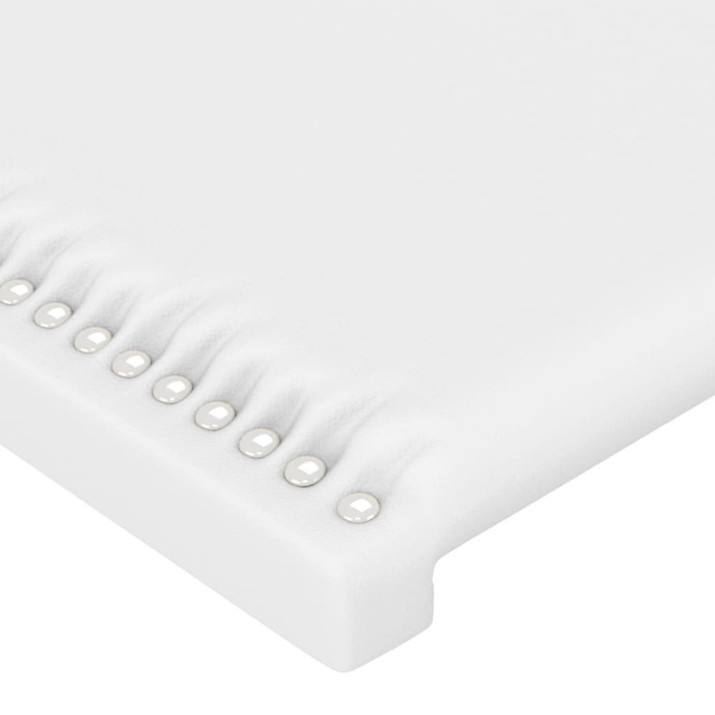 Hoofdbord LED 100x5x118/128 cm kunstleer wit is nu te koop bij PeponiXL, paradijselijk wonen!