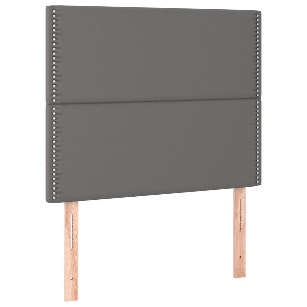 Hoofdbord LED 100x5x118/128 cm kunstleer grijs is nu te koop bij PeponiXL, paradijselijk wonen!