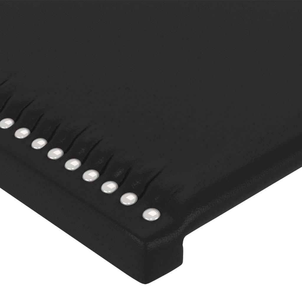 Hoofdbord LED 180x5x118/128 cm kunstleer zwart is nu te koop bij PeponiXL, paradijselijk wonen!